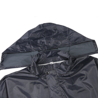 Vêtements de pluie personnalisés Poncho imperméable en nylon pour adultes pour la randonnée Combinaison de travail coupe-vent avec bande réfléchissante