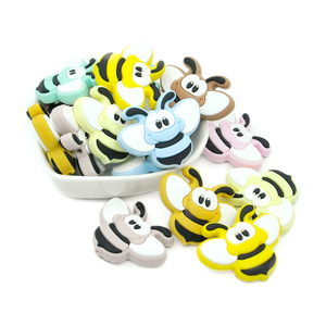 Cl <b>Silicone</b> Bee <b>Beads</b> For Diy Jewelry Accessories Toys 0 6 Months - Product Image 5