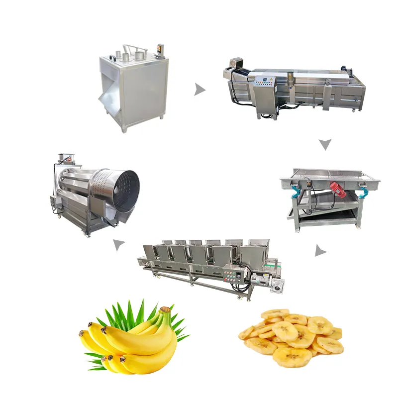 Fornecedor profissional de linha de produção de batatas fritas de banana/máquina de fazer batatas fritas de banana/máquina de batatas fritas de banana