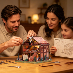 Nouveau Kit de Bricolage 2026 Lingyu Mountain Lodge Blocs de Construction Jouet Coin Livre 3D Puzzle en Bois Kit Fidget Book Nook Décoration Maison - Product Image 6