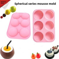 Moule à gâteau rond en silicone à 6 cavités, pour pudding, muffins, biscuits, usage domestique, DIY, compatible four