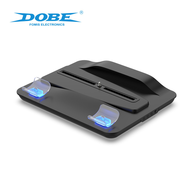 DOBE Factory Supply PS5/Slim/Pro Cooling Fan Charging Dock Vertical Stand for PS5 DualSense Controller Game Accessories