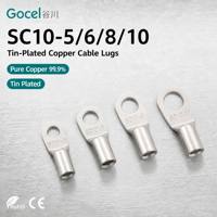 Kupfer-Kabelschuh-Crimpklemme SC10-5 6 8 10 10mm² Verzinnter geschlossener Ringkabelschuh M5 M6 M8 M10 OEM Großhandelslieferung