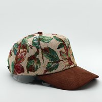 Gorra de Béisbol con Logotipo Personalizado, Diseño Jacquard, Visera de Estilo Vintage con Aspecto de Gamuza, Estructurada, Unisex, Curvada, con Cierre de Velcro