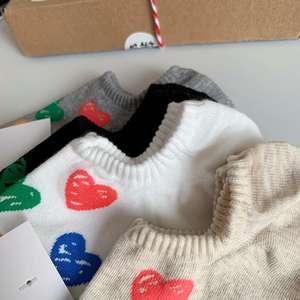 Jingwen all'ingrosso graziosi Graffiti colorati amore Silicone non cadrà da calzini scollati - Product Image 3