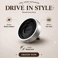 Diffuseur d'air frais pour voiture en alliage d'aluminium durable avec clip, parfum solide longue durée
