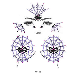 Tatuajes de Halloween cara luminosa esqueleto tatuajes pegatina maquillaje temporal fiesta carnaval mascarada divertida pegatina luminosa - Product Image 4