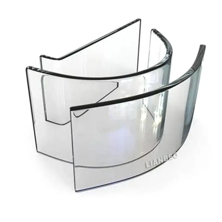 Di alta qualità vendite calde di vetro curvo per il centro commerciale guardrail curvo in vetro temperato