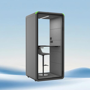 Cabina de Oficina Moderna Insonorizada con Iluminación LED para Uso en Edificios de Oficinas - Product Image 6