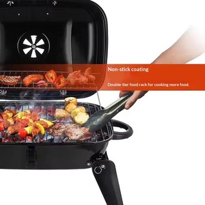 Portable <strong>Charcoal</strong> Barbecue <strong>Grill</strong> <strong>Small</strong> Smoking Folding Tabletop <strong>Charcoal</strong> BBQ <strong>Grill</strong> for Camping Patio Backyard Outdoor Cooking - Product Image 4