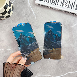 Pellicola Protettiva in <span class=keywords><strong>Vetro</strong></span> Temperato Anti-Impronta con Glitter Diamantati e Funzione Privacy per <span class=keywords><strong>iPhone</strong></span> 17 16 15 14 Plus 13 12 <span class=keywords><strong>11</strong></span> <span class=keywords><strong>Pro</strong></span> Max XS - Product Image 4