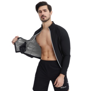 Neueste Tasche Herren Langarm <span class=keywords><strong>Sauna</strong></span> Anzug Reiß verschluss Fitness Body Shaper <span class=keywords><strong>Sauna</strong></span> Shirt Wärme fänger <span class=keywords><strong>Sauna</strong></span> Schweiß Kompression jacke - Product Image 5