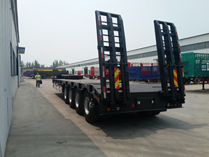 Nuevo Semirremolque de Transporte de Carga Pesada de Marca China Famosa, 40 pies, 4 Ejes, Plataforma Baja de Acero para Transporte de Automóviles, 12R22.5 - Product Image 4