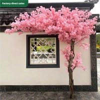 SPAC01 Pohon Sakura Dekoratif Buatan dari Sutra, Pohon Bunga Sakura Palsu, Dekorasi Pohon Pernikahan Tiruan