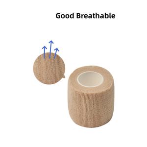 Bande de sport élastique adhésive respirante avec logo personnalisé, longueur en coton, bandages cohésifs, enveloppe auto-adhésive, athlétique, unisexe - Product Image 3