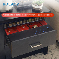 Roeasy Hotelzimmer Finger abdrucks chloss Versteckte Schublade Safe Box Bargeld Schmuck Sicherheits schublade Hotel Safe für Kleider schrank