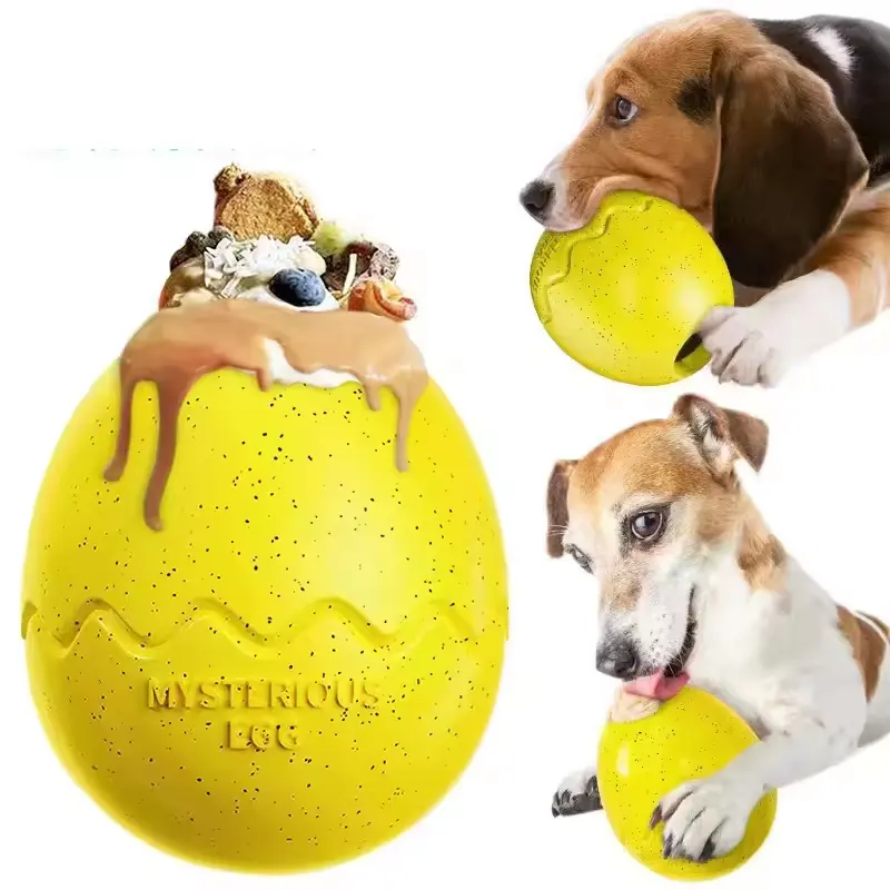 Trend ürün hayvanlar için 2024 oyuncak benzersiz dinozor yumurtası şekil Pet oyuncaklar diş temizleme doldurulabilir yavaş besleyici Pet köpek çiğnemek oyuncak