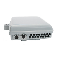 Caja de Empalme de Fibra Óptica de 16 Puertos FTTH, Caja de Distribución de Terminación de Fibra 1*16 Núcleos ABS, Caja NAP, Caja Terminal Óptica