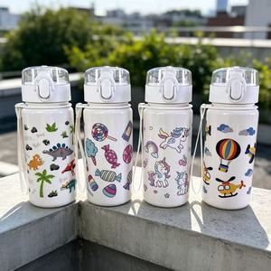 Botella de agua para niños de 400 ml, de PC, para beber directamente, con estampado creativo y lindo de dibujos animados, para deportes al aire libre, regalo para el regreso a clases. - Product Image 3