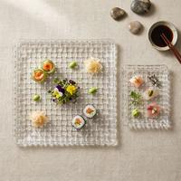 Assiette décorative en verre cristal, plateau à fruits et gâteaux au design minimaliste européen pour fruits secs et gâteaux