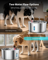 PAIPET Dispensador de Agua para Mascotas de 3.2L, Acero Inoxidable 304, Alimentación USB, Circulación Automática, Diseño Desmontable, para Perros, Gatos y Mascotas Pequeñas