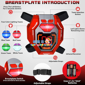 Juego de <span class=keywords><strong>Pistolas</strong></span> Láser EPT <span class=keywords><strong>para</strong></span> 4 Jugadores, Juego de <span class=keywords><strong>Pistolas</strong></span> Láser <span class=keywords><strong>para</strong></span> Adolescentes con Pantalla LED Digital de Puntuación y Chalecos - Product Image 5