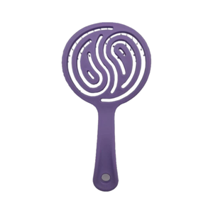 Cepillo de pelo con mango de silicona hueco al por mayor, cepillo de pelo con cerdas para mujer, cepillo de pelo con paleta de escape curvada, cepillo de pelo para desenredar - Product Image 4