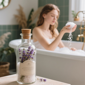 Hot Sale SPA Natural Orgânico Rosa Mar Cristal Soak Lavanda Relaxante Açafrão Sal Esfoliante Whitening SkinCare Banho Sal - Product Image 6