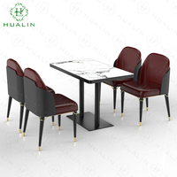 HUALIN Table de salle à manger moderne en pierre frittée de haute qualité pour restaurant Table de salle à manger en marbre Tables et chaises de café pour hôtel