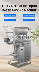 Sauce à la moutarde Sauce aux poireaux Sachets en pochette entièrement automatique Système PLC Machine à emballer pneumatique pour liquides et pâtes - Product Image 3