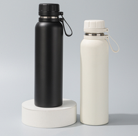 Thermos en acier inoxydable, bouteille isotherme pour eau froide et chaude (12-24 heures), 1000 ml, double paroi, anti-fuite, couvercle hermétique, poignée