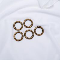 Mousqueton rond en alliage de zinc avec anneau à ressort, boucle métallique, porte-clés, clip pour sangle de sac, crochet de suspension, vente en gros