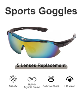 5 עדשות משקפיים מקוטבות טקטיות משקפיים אופניים משקפי שמש הרים - Product Image 3