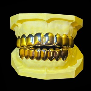 Joyas Dentales Fine Grillz, Dientes de Oro con Diseño Geométrico, Accesorios Unisex de Hip Hop para Fiestas, Origen Yiwu GS8 01 - Product Image 2