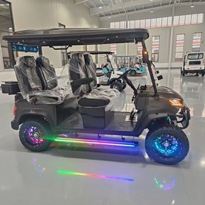 Voiturette de golf électrique tout-terrain 5-6 places avec éclairage LED, batterie au lithium, châssis en acier haute résistance surélevé, autonomie de 70-90 km - Product Image 3