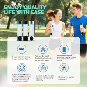 Bottiglia d'Acqua Idrogenata SPE <span class=keywords><strong>PEM</strong></span> 8000 PPB di Alta Qualità con Logo Personalizzato, Senza Ozono e Cloro Residuo - Product Image 3