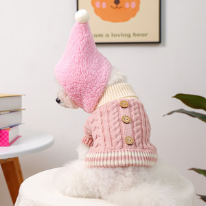 PETCIRCLE Pet Circle - New Autumn/Winter Pink <b>Cable</b> <b>Knit</b> <b>Sweater</b> for Dogs and Cats - Product Image 3