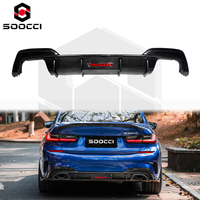 Difusor Trasero de Fibra de Carbono Seca TAKD con Luz LED para BMW Serie 3 320i 330i M340i 2019-2022