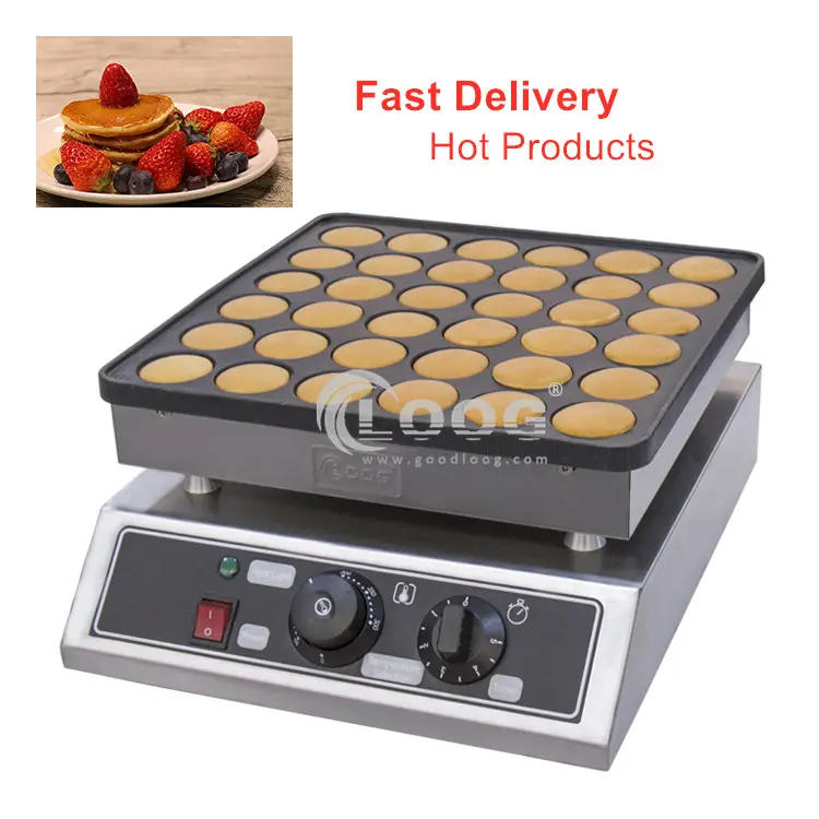 Populaire Catering Apparatuur Aluminium Plaat Poffertjes Grill Commerciële Nederlandse Mini Pannenkoek Machine