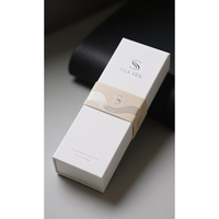 Boîte cosmétique haut de gamme en carton blanc réutilisable, pliable, avec impression UV, pelliculage mat, gaufrage et logo personnalisé en mousse