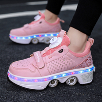 Nouveau design Skate avec roues Led chaussures à rouleaux de déformation lumineuse pour la vente en gros de chaussures en gros