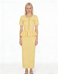 Abiti eleganti alla moda da <span class=keywords><strong>donna</strong></span> in maglia con perline Slim-fit Slim-fit a maniche corte <span class=keywords><strong>abito</strong></span> <span class=keywords><strong>per</strong></span> abiti da sposa da <span class=keywords><strong>donna</strong></span> - Product Image 1