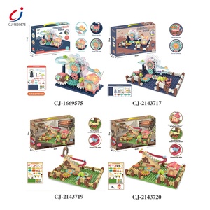 Jouets de course sur rail à assembler soi-même Chengji Electric, grande roue, jouet de construction intellectuel avec engrenages, musique et lumière - Product Image 5