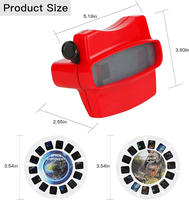 Jouet de visionneuse de bobine stéréo 3D en plastique pour cadeau de Noël des enfants de maître de la vue 3D personnalisé