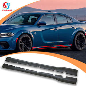 Honghang pièces automobiles ABS fibre de carbone côté pare-chocs protecteur lèvre côté jupe pour dodge <span class=keywords><strong>challenger</strong></span> SRT large bodykit 2022 + - Product Image 3
