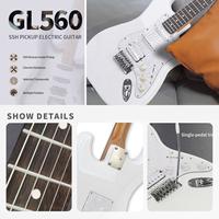 Logo Kustom Tersedia SSH Pickup Maple Neck Rosewood Fretboard Gitar Elektrik untuk Latihan Musik