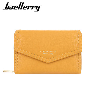 กระเป๋าสตางค์สั้นผู้หญิงแบรนด์ Baellerry สีส้มเหลือง กระเป๋าใส่เหรียญแบบมีซิป รุ่นคลาสซี่ แฟชั่นคลัทช์ ใช้ได้ทุกวัน - Product Image 1