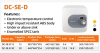 Chauffe-eau électrique 220V 30L haute efficacité et haute qualité pour douche, mini-réservoir, camping-car, hôtel, extérieur - Fabrication chinoise