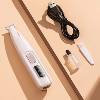 Tondeuse à poils pour animaux de compagnie imperméable pour chats et chiens, outil de toilettage portable avec lumière LED et batterie rechargeable pour les voyages et les sorties