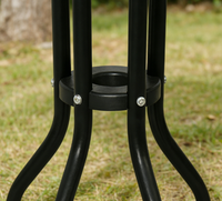 Ensemble de table à manger d'extérieur en métal au design moderne, ronde, pour cour et plage, mobilier d'extérieur